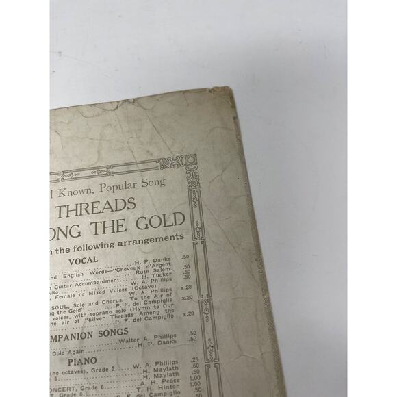 1901 Silver Threads Among The Gold Sheet Music HP Danks Eben Rexford - Picture 6 of 9